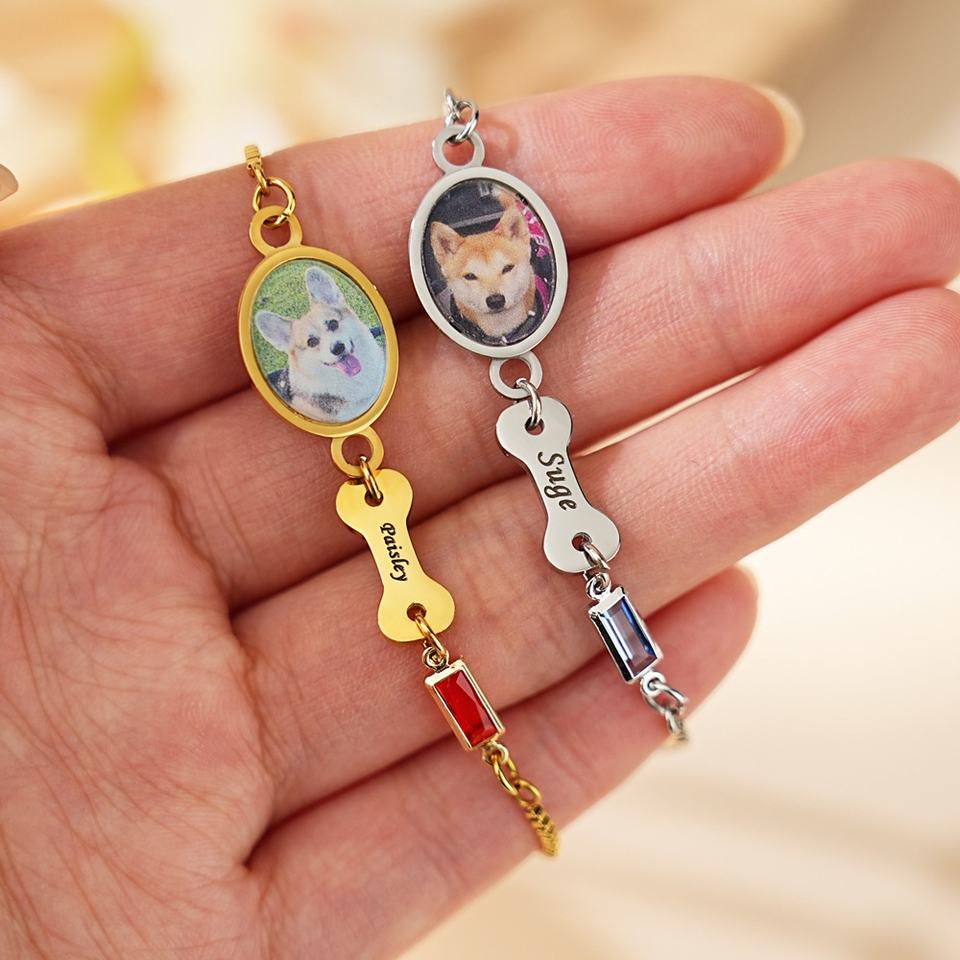 Custom pet name bracelets