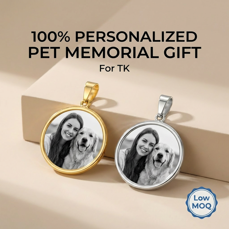 Custom pet portrait necklaces
