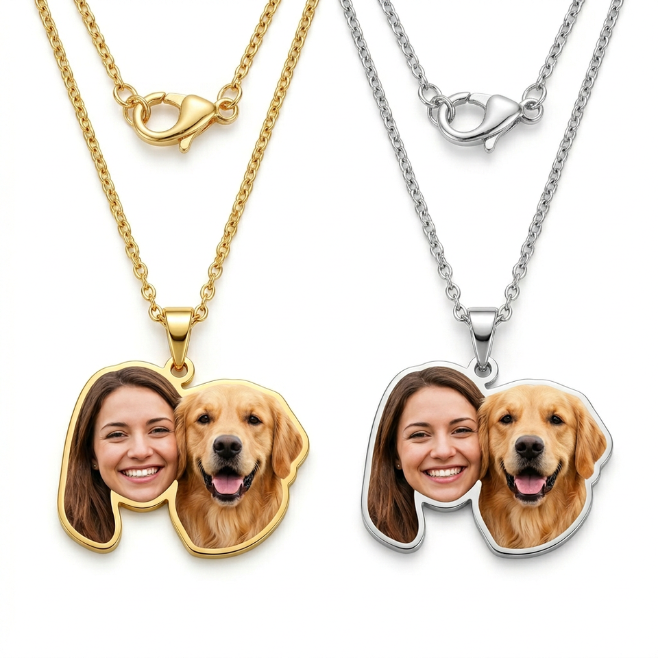 Custom Pet Portrait Necklace
